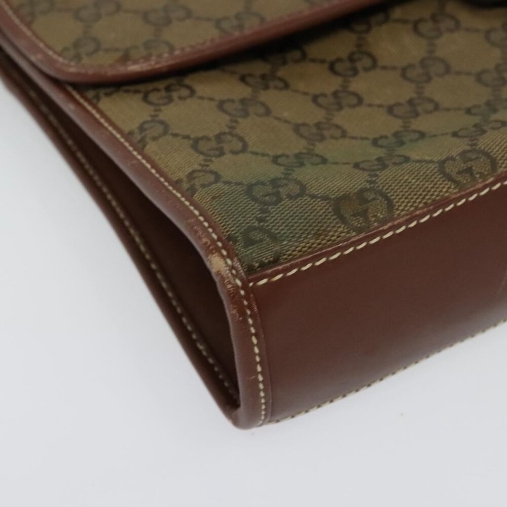 Authentic GUCCI GG Canvas Shoulder Bag Brown Gold 004 49 0195 - Picture 7 of 16